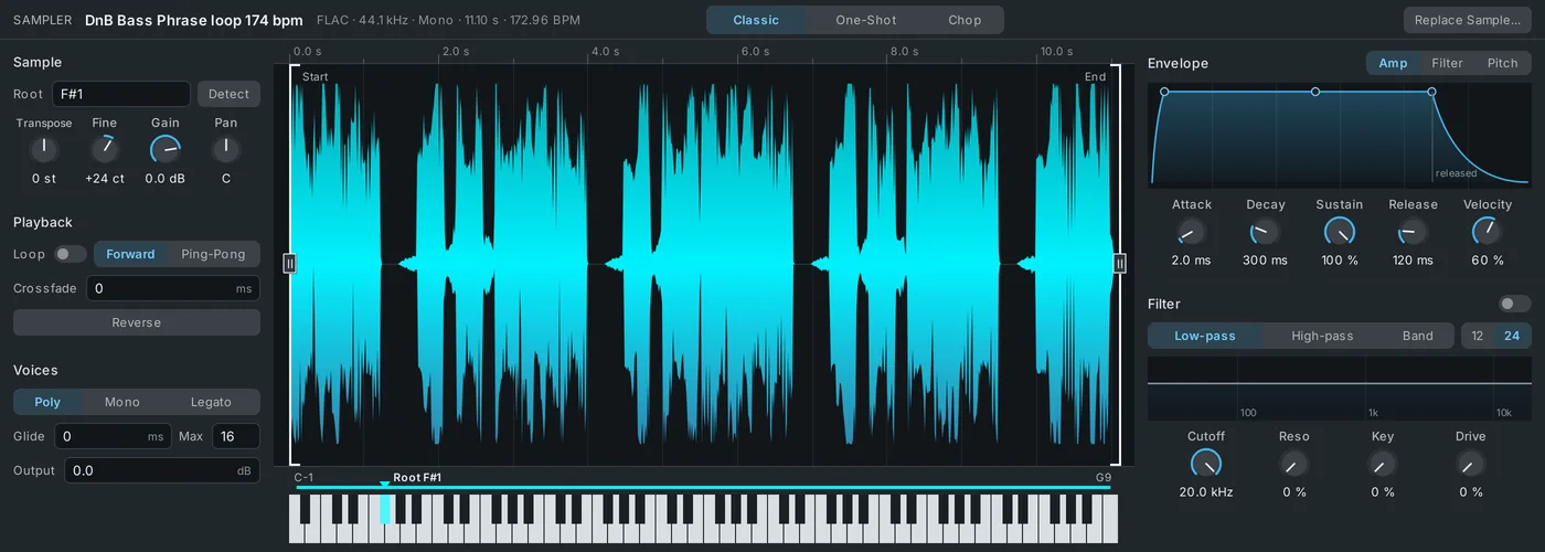 Sampler editor
