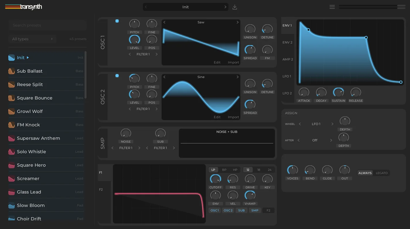 TranSynth editor